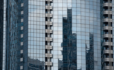 blue wall business buildings architectural background