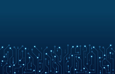 Circuit board. High-tech technology background