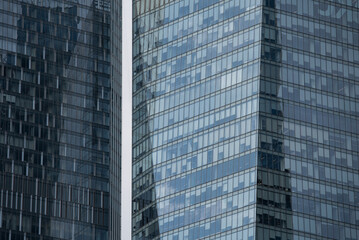 blue wall business buildings architectural background