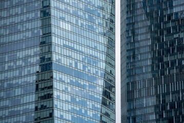 blue wall business buildings architectural background
