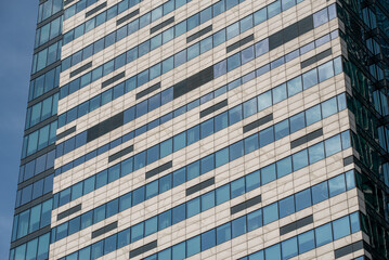 blue wall business buildings architectural background