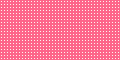 Seamless white polka dot on pink background