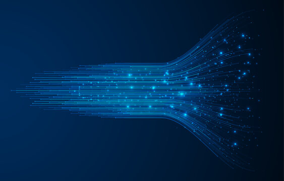 Technology background. Big data visualization concept. Information artificial neural network