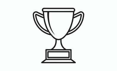 Trophy cup silhouette, award prize icon, victory symbol vector, gold trophy cup vector icon illustration 