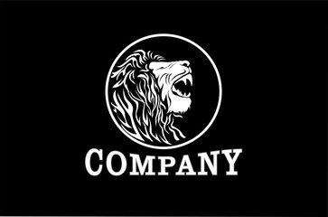 Tiger animal wild power logo design vector illustration