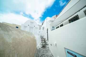サントリーニ島のフィラの美しい風景