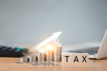 Busines using a computer to complete Individual income tax return form online for tax payment....