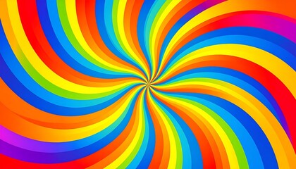 Vibrant spectral burst: a kaleidoscope of swirling colors emanating from the center