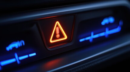 Naklejka premium Warning Light Indicating Malfunction in Air Conditioning System