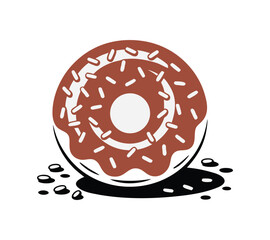 Sweet Dessert Donut for a Patisserie or Coffee Shop Menu
