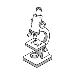 Microscope. School research and science education