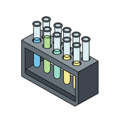 Test tubes. Laboratory kit for chemistry lessons