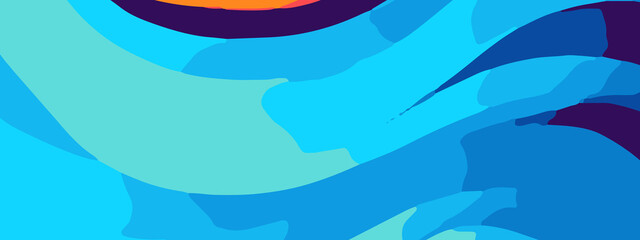 Colorful Explosion of Flowing Abstract Waves in Bold Rainbow Hues. Radiant Abstract Design Featuring Bright Orange, Blue, Red, and Pink Tones. Expressive Abstract Wave Patterns in Bold, Vivid Contrast