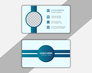 Professional Business Card Design: A modern business card, designed with a clean layout in a corporate context. Emphasizing professionalism, design and branding.