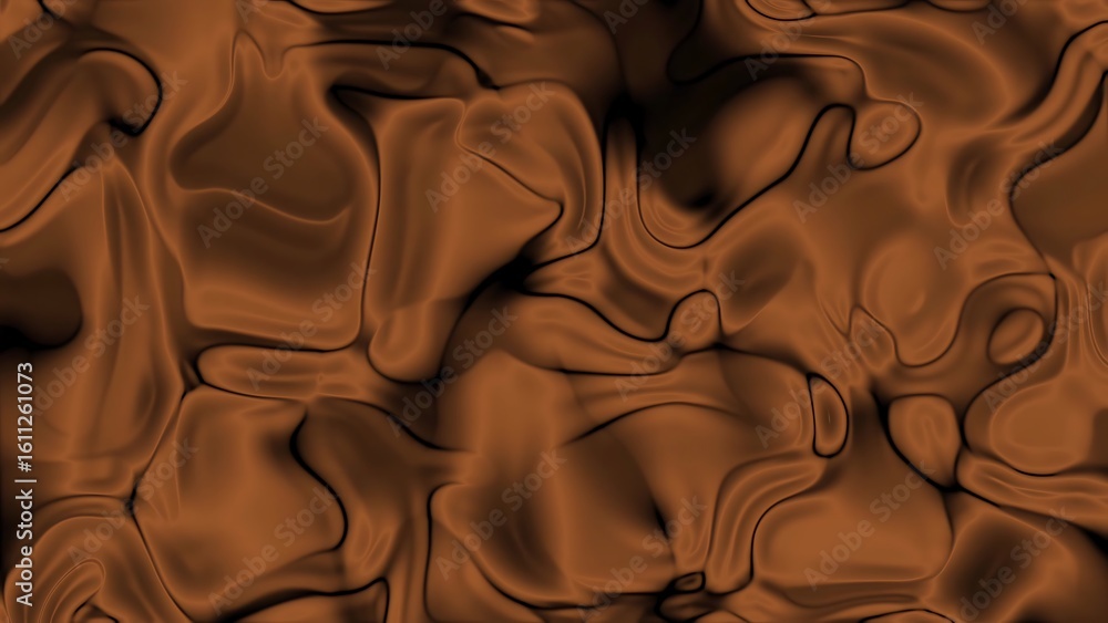 Aufkleber prismatic bold grounded abstract brown and black fluid art background with flowing shapes and subtle
