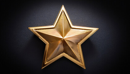 Obraz premium golden star on dark background