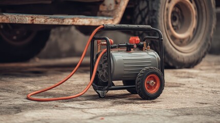 Portable Air Compressor for Car Tire Inflation and Maintenance