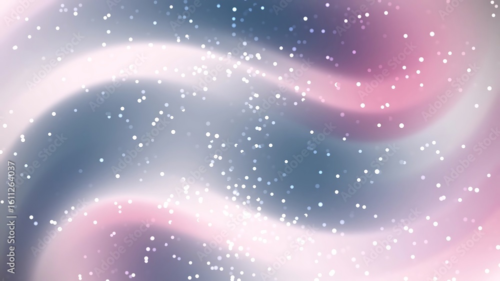 Poster prismatic dusty rose navy abstract pastel background with swirling gradients and scattered dots crea
