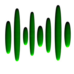 Vertical green light bar frame, great for music, audio, or nightclub design background