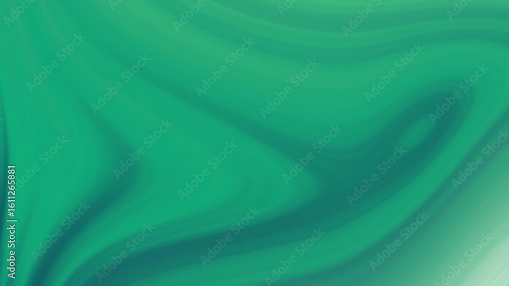 Poster ombre emerald waters abstract swirling green texture background with dynamic waves and smooth transi