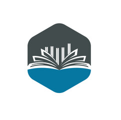 Finance book logo symbol. Finance book icon. Modern brand element sign.