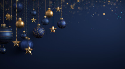 Elegant Holiday Ornaments on Dark Background