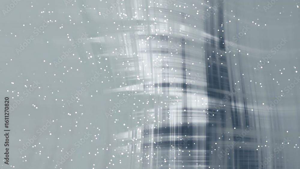 Poster prismatic oceanic grey tones abstract light gray background with white spots and lines creating a te