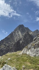 mountain landscape with blue sky