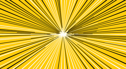 Energetic Yellow Burst Fast Comic Book Style Radial Zoom Effect