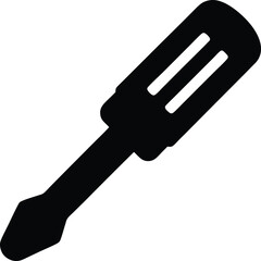 Silhouette of a torque screwdriver used in electronics Engineering tools silhouette