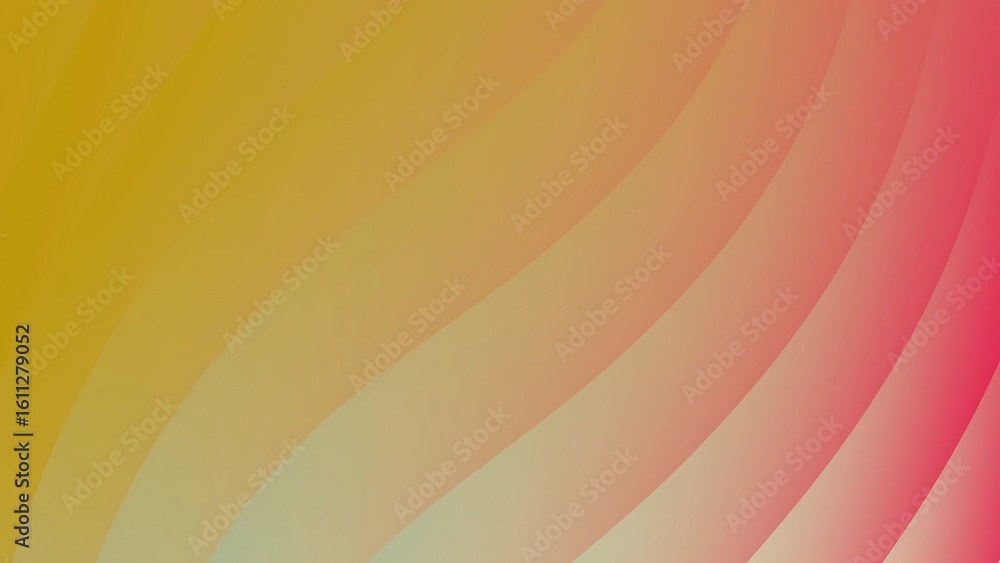 Aufkleber ombre abstracts twirls abstract background with curved shapes transitioning from yellow to pink in a