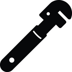 Silhouette of a torque wrench used in automotive engineering Engineering tools silhouette