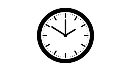 1000 ampm Clock Face Icon Illustration on White Background