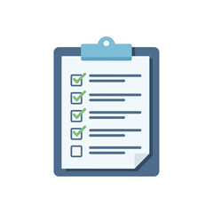 Checklist on Clipboard Vector Illustration