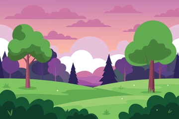 landscape with tree