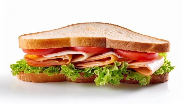 sandwich on a white background - Powered by Adobe