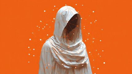ooded Figure Representing Digital Entity