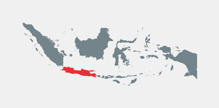 Indonesia map. Map of Indonesia with provinces. Indonesia country map (Java)