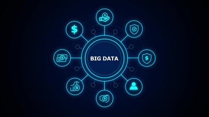 big data ,Business, technology, internet and networking concept ,blockchain business concept ,decentralized financial system ,blue and binary background. - Powered by Adobe