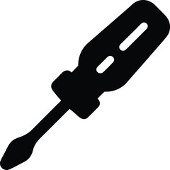 Silhouette of a circuit tester screwdriver Engineering tools silhouette
