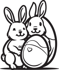 Obraz premium Easter Bunny Clipart for Adobe