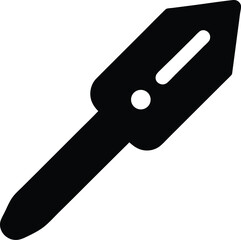 Silhouette of a deburring tool for finishing sharp edges Engineering tools silhouette