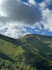 mountain landscape with clouds