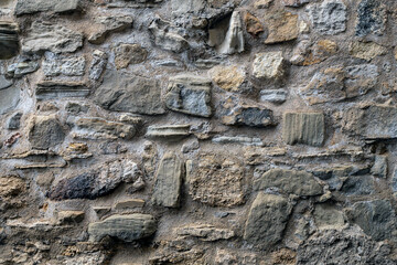 Old Natural Stone Wall Texture Background – Rough Historic Masonry Surface