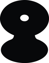 Silhouette of a grinding wheel for surface finishing Engineering tools silhouette