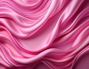 Obraz premium pink silk background wavy pink fabric texture top view abstract soft pink backdrop generated ai wallpaper