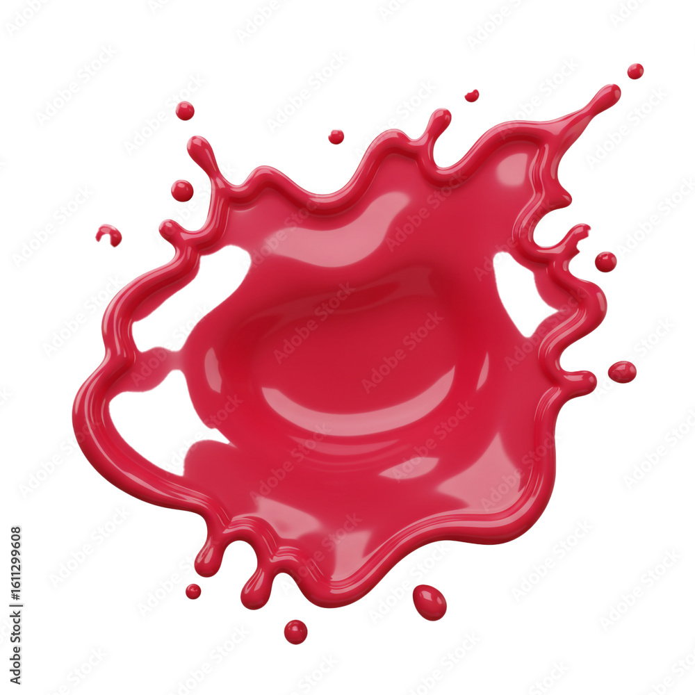 Poster a vibrant splash of crimson liquid forms an abstract shape suggesting movement and fluidity against 