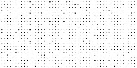 Grunge halftone gradient background. Faded grit noise texture. White and black sand wallpaper. Retro pixelated backdrop. Anime or manga style comic overlay. Vector graphic design textured template