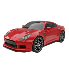 A vibrant red high-performance sports car showcases its sleek design and powerful stance.