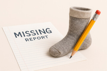 The sock fills out a statement about the loss of the second sock.